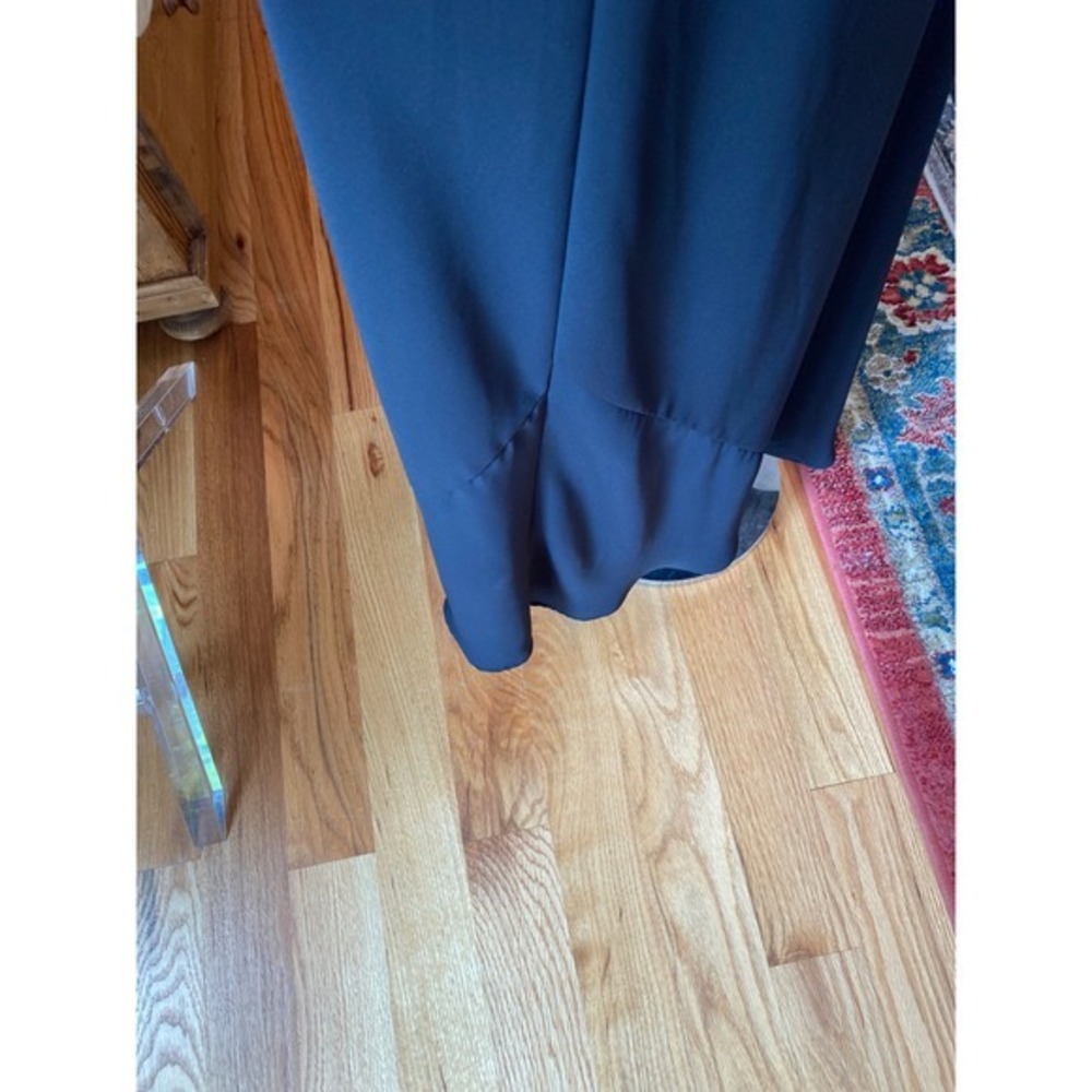 Alyn Paige Vintage Black Chiffon Maxi Dress‎ V-Back Ruffle Hem Size 5/6 - Picture 8 of 12